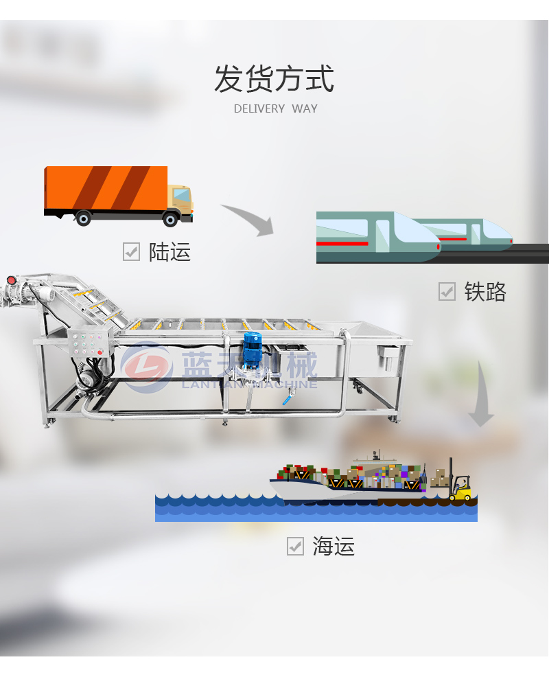 辣椒花椒山藥清洗機(jī)發(fā)貨方式